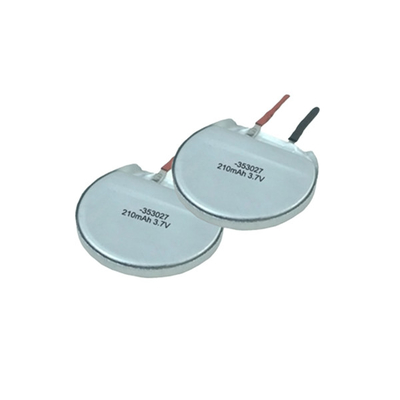 इलेक्ट्रिक टूथब्रश के लिए कस्टम पावरफुल सेफ राउंड LiPo बैटरी 3.7V 210mAh