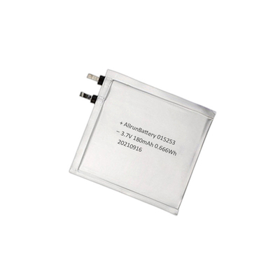 स्मार्ट घुटने के पैड के लिए 1mm अल्ट्रा थिन LiPo बैटरी 3.7V 180mAh 015253