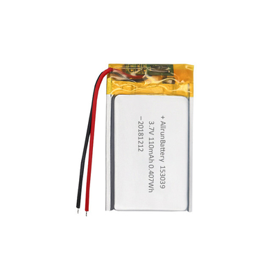 3.7V 110mAh LiPo बैटरी / अल्ट्रा थिन रिचार्जेबल लिथियम पॉलिमर बैटरी