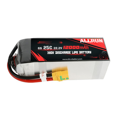 RC 25C 6S 12000mAh LiPo बैटरी 22.2V हाई C रेट बैटरी पैक