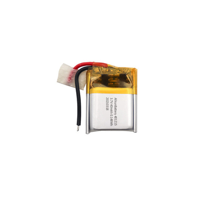 3.7V 40mAh अल्ट्रा स्मॉल LiPo बैटरी / लिथियम पॉलिमर बैटरी 401215