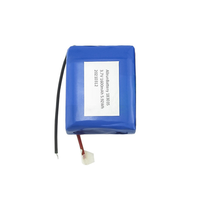 कस्टम लिथियम बैटरी पैक 183035 ली आयन बैटरी 3.7 वी 1600mah