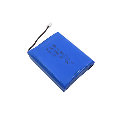 2S1P 7.4V 3000mAh मेडिकल लिथियम बैटरी पैक शक्तिशाली रिचार्जेबल