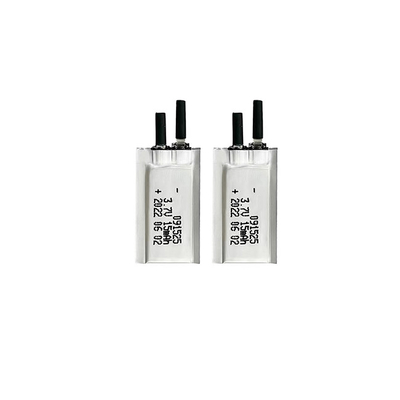 3.7V 15mAh कस्टम रिचार्जेबल अल्ट्रा थिन LiPo बैटरी 091525