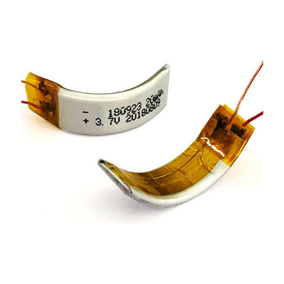 3.7V 22mAh कस्टम LiPo बैटरी पैक घुमावदार लिथियम पॉलिमर बैटरी पैक