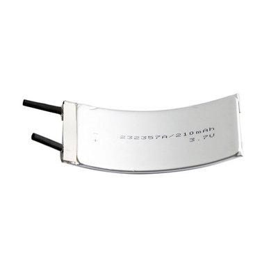 232357 घुमावदार LiPo बैटरी 210mAh 3.7V कस्टम लिथियम बैटरी
