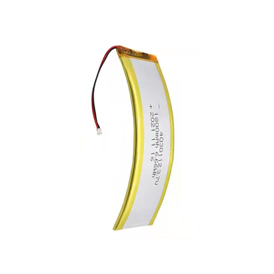 1C 3.7 V 1800mAh कर्व्ड LiPo बैटरी कस्टम लिथियम बैटरी लाइट वेट