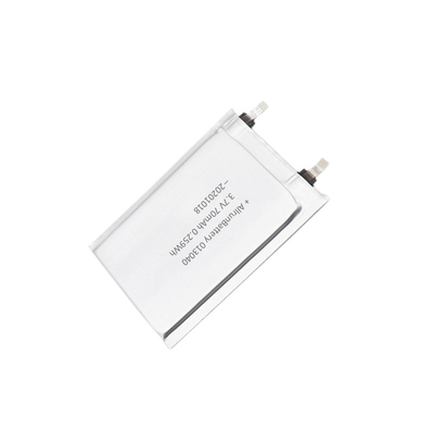 RFID इलेक्ट्रॉनिक टैग के लिए TBD 3.7V 70mAh अल्ट्रा थिन LiPo बैटरी