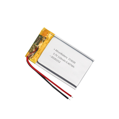 3.7V 110mAh LiPo बैटरी / अल्ट्रा थिन रिचार्जेबल लिथियम पॉलिमर बैटरी