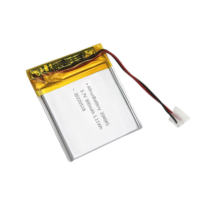 3.7V 300mAh अल्ट्रा थिन LiPo बैटरी कस्टम लिथियम बैटरी 204050
