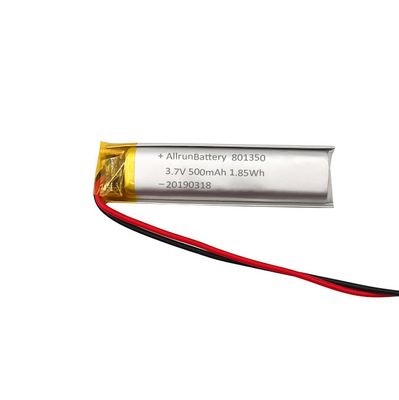 रीडिंग पेन के लिए 3.7V 500mAh 801350 कस्टम ली आयन बैटरी अल्ट्रा नैरो