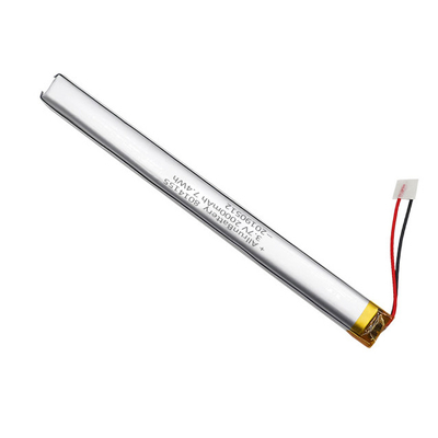 पेन ड्राइव स्टिक के लिए विश्वसनीय 3.7 V 2000mAh कस्टम LiPo बैटरी अल्ट्रा नैरो