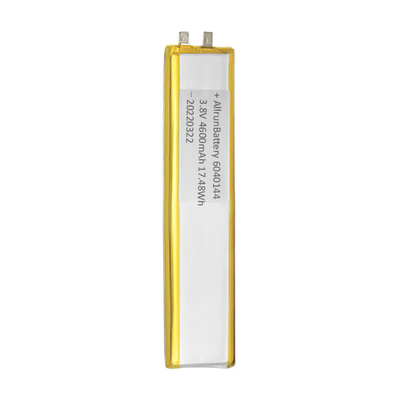 डिटेक्शन इंस्ट्रूमेंट के लिए स्थिरता 4600mAh 3.8V कस्टम LiPo बैटरी अल्ट्रा नैरो