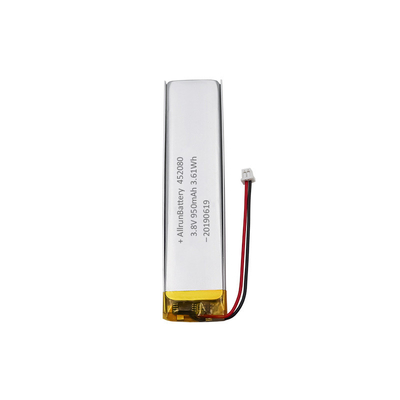 पहनने योग्य इलेक्ट्रॉनिक्स अल्ट्रा नैरो लीपो बैटरी 3.8V 950mAh 452080