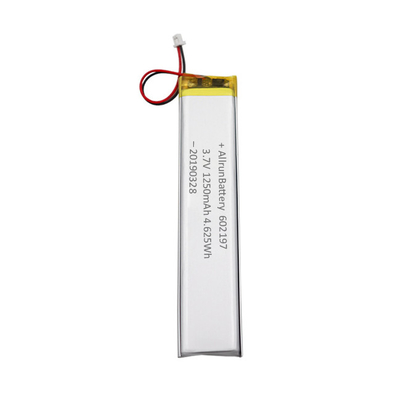 लाइट अल्ट्रा नैरो 1C कस्टम LiPo बैटरी 3.7V 1250mAh 602197