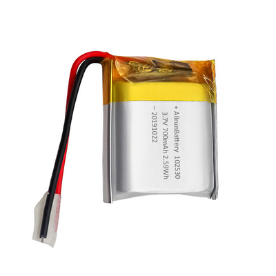 रिचार्जेबल कस्टम लाइट वेट LiPo बैटरी 3.7 V 700mAh 102530