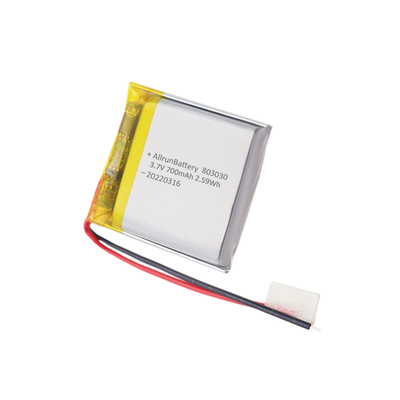 शक्तिशाली मेडिकल लिथियम बैटरी रिचार्जेबल 3.7 V 700mAh LiPo बैटरी