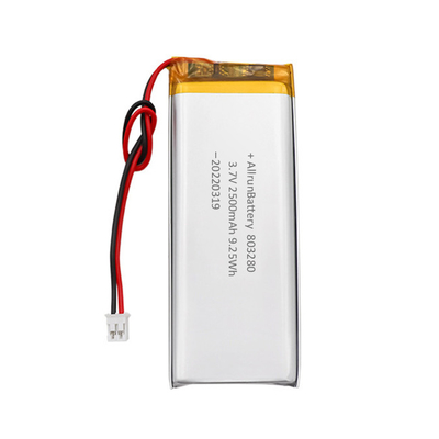कस्टम आयत आकार की बैटरी रिचार्जेबल 3.7 V 2500mAh LiPo बैटरी