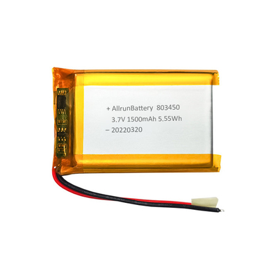 शक्तिशाली आयत आकार की बैटरी कस्टम 3.7 V 1500mAh LiPo बैटरी