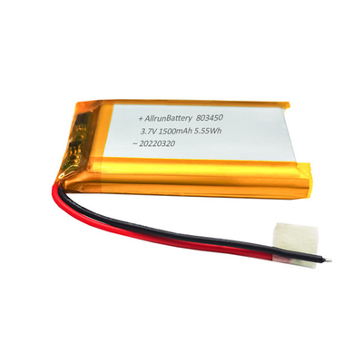 शक्तिशाली आयत आकार की बैटरी कस्टम 3.7 V 1500mAh LiPo बैटरी
