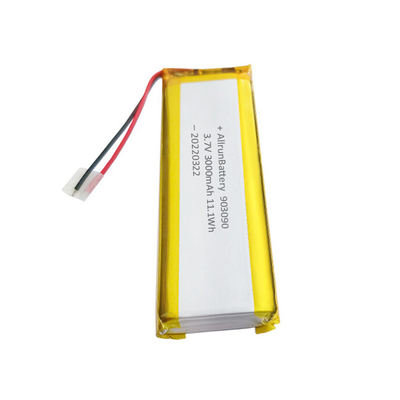 कस्टम रिचार्जेबल लिथियम पॉलिमर बैटरी 3.7 वी 3000mAh 903090