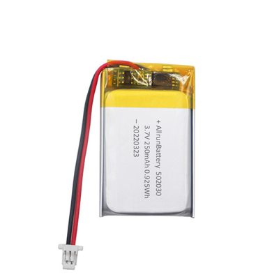 पतली 3.7 V 250mAh LiPo बैटरी आयत लिथियम पॉलिमर रिचार्जेबल बैटरी