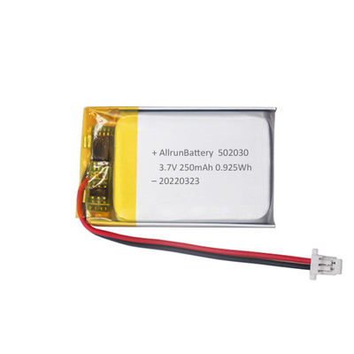 पतली 3.7 V 250mAh LiPo बैटरी आयत लिथियम पॉलिमर रिचार्जेबल बैटरी