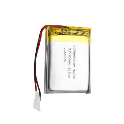 सिंगल सेल लिथियम पॉलिमर बैटरी 3.7 V 600mAh LiPo बैटरी