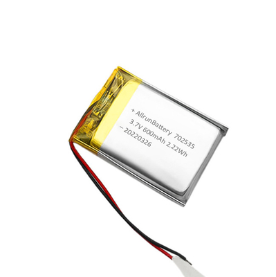 सिंगल सेल लिथियम पॉलिमर बैटरी 3.7 V 600mAh LiPo बैटरी
