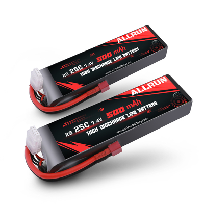 पावर टूल्स के लिए 25C 2S 500mAh 7.4V हाई डिस्चार्ज LiPo बैटरी पैक