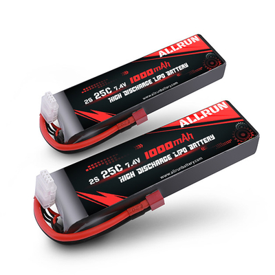 1000mAh 2S हाई डिस्चार्ज LiPo बैटरी 25C 7.4V ली पॉलिमर बैटरी पैक
