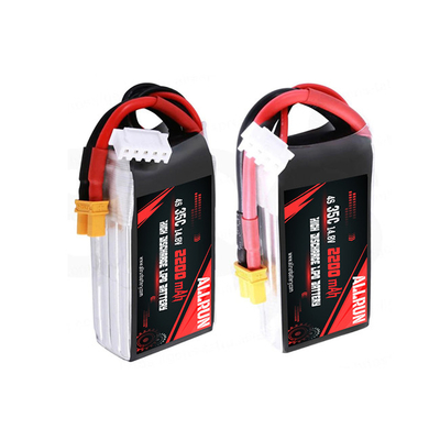 35C 14.8V LiPo बैटरी पैक हाई C रेट 4S 2200mAh LiPo बैटरी
