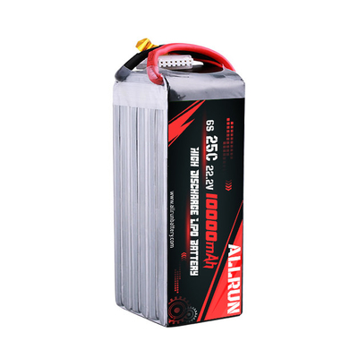 22.2V 6S 10000mAh LiPo बैटरी 25C हाई C रेट LiPo बैटरी पैक