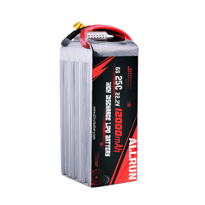 RC 25C 6S 12000mAh LiPo बैटरी 22.2V हाई C रेट बैटरी पैक