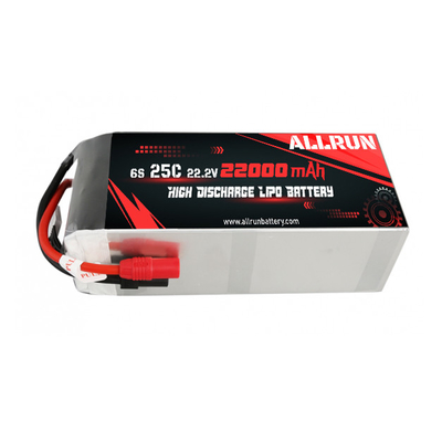 25C 6S 22000mAh LiPo बैटरी 22.2V हाई C रेट LiPo बैटरी पैक
