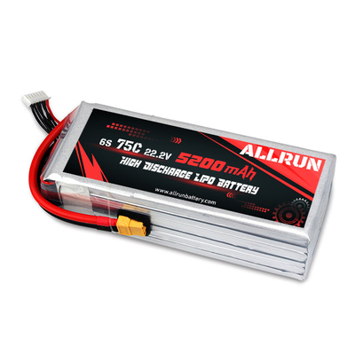 9048155 75C 22.2V 6S 5200mAh हाई डिस्चार्ज LiPo बैटरी पैक