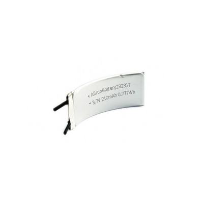 1C 3.7 V LiPo रिचार्जेबल बैटरी 210mAh घुमावदार लिथियम पॉलिमर बैटरी