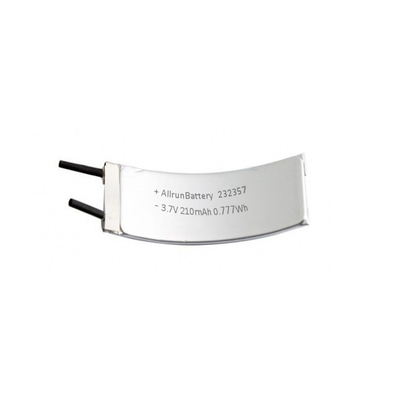1C 3.7 V LiPo रिचार्जेबल बैटरी 210mAh घुमावदार लिथियम पॉलिमर बैटरी