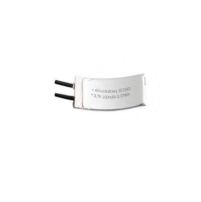 कस्टम 3.7 V 100mAh LiPo बैटरी 1C घुमावदार लिथियम पॉलिमर बैटरी