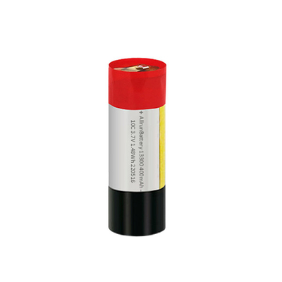 TBD 3.7 V 400mAh कस्टम LiPo बैटरी 13300 बेलनाकार ली पॉलिमर बैटरी