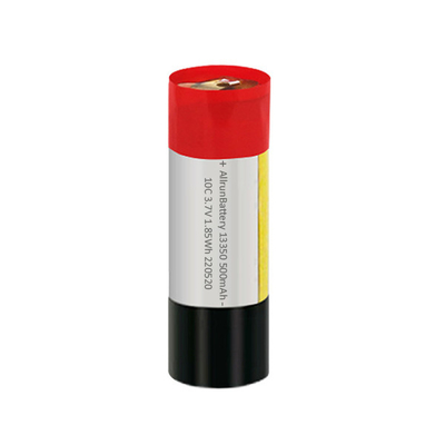 10C 3.7V 500mAh कस्टम LiPo बैटरी लाइट बेलनाकार ली पॉलिमर बैटरी