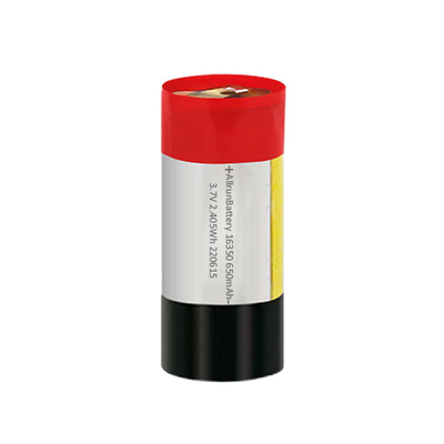 बेलनाकार कस्टम लिपो बैटरी 650mah 3.7v ली पॉलिमर बैटरी 16350