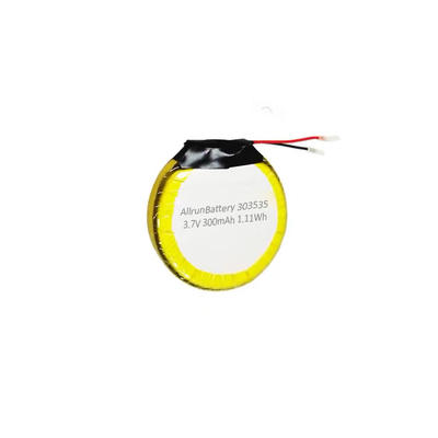 सुरक्षित 3.7V 300mAh LiPo बैटरी गोल लिथियम पॉलिमर बैटरी रिचार्जेबल 303535