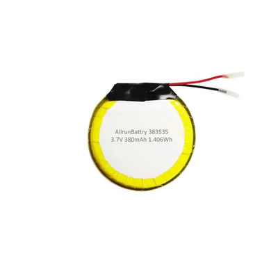 कस्टम 3.7 V 380mAh LiPo बैटरी गोल रिचार्जेबल बैटरी लिथियम पॉलिमर