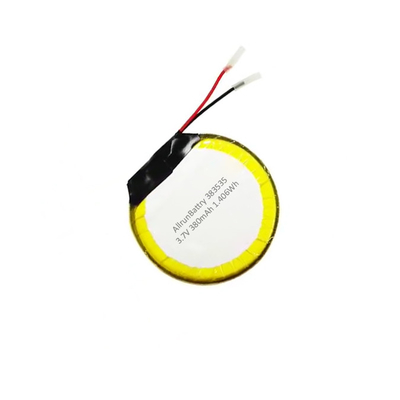 कस्टम 3.7 V 380mAh LiPo बैटरी गोल रिचार्जेबल बैटरी लिथियम पॉलिमर