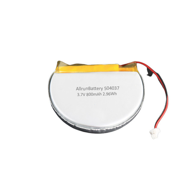 स्थिर 3.7 V 800mAh रिचार्जेबल बैटरी राउंड कस्टम LiPo बैटरी पैक