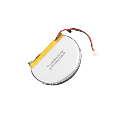 स्थिर 3.7 V 800mAh रिचार्जेबल बैटरी राउंड कस्टम LiPo बैटरी पैक