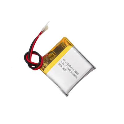 शक्तिशाली 3.7 V 150mAh रिचार्जेबल स्क्वायर LiPo बैटरी पैक 502020