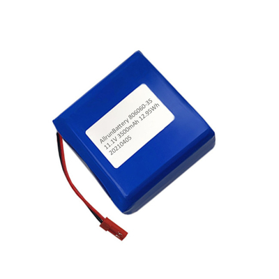 स्क्वायर 3500mAh 11.1 V मेडिकल लिथियम बैटरी पैक रिचार्जेबल