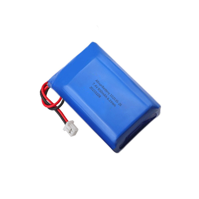 2S1P लिथियम बैटरी पैक शक्तिशाली 7.4 V 850mAh लिथियम पॉलिमर बैटरी